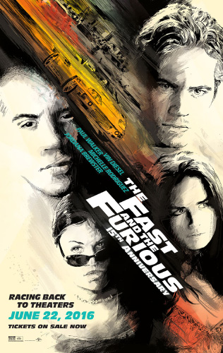 Fast & The Furious 15th Anniversary movie poster