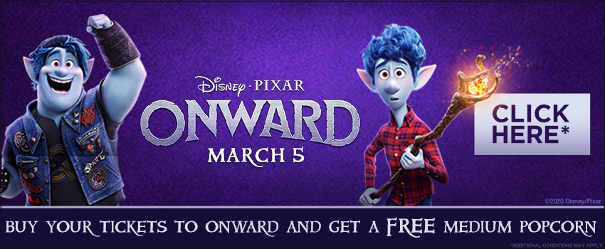 Disney and Pixar's Onward Free Popcorn Offer image