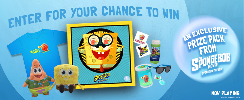 The Spongebob Movie: Sponge on the Run Prize Pack Contest image