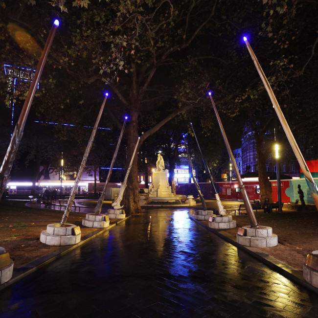 Harry Potter wand installations unveiled in Leicester Square