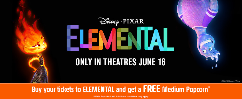 Disney and Pixar’s ELEMENTAL Free Popcorn Offer  image