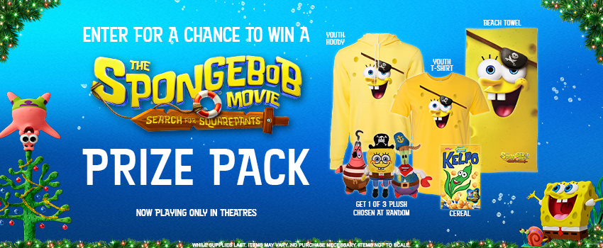 The SpongeBob Movie: The Search For SquarePants - Prize Pack Contest image